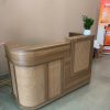 Quầy lễ tân phối lưới mây nhựa hiện đại GHT-4660