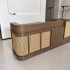 Quầy lễ tân phối lưới mây nhựa hiện đại GHT-4660