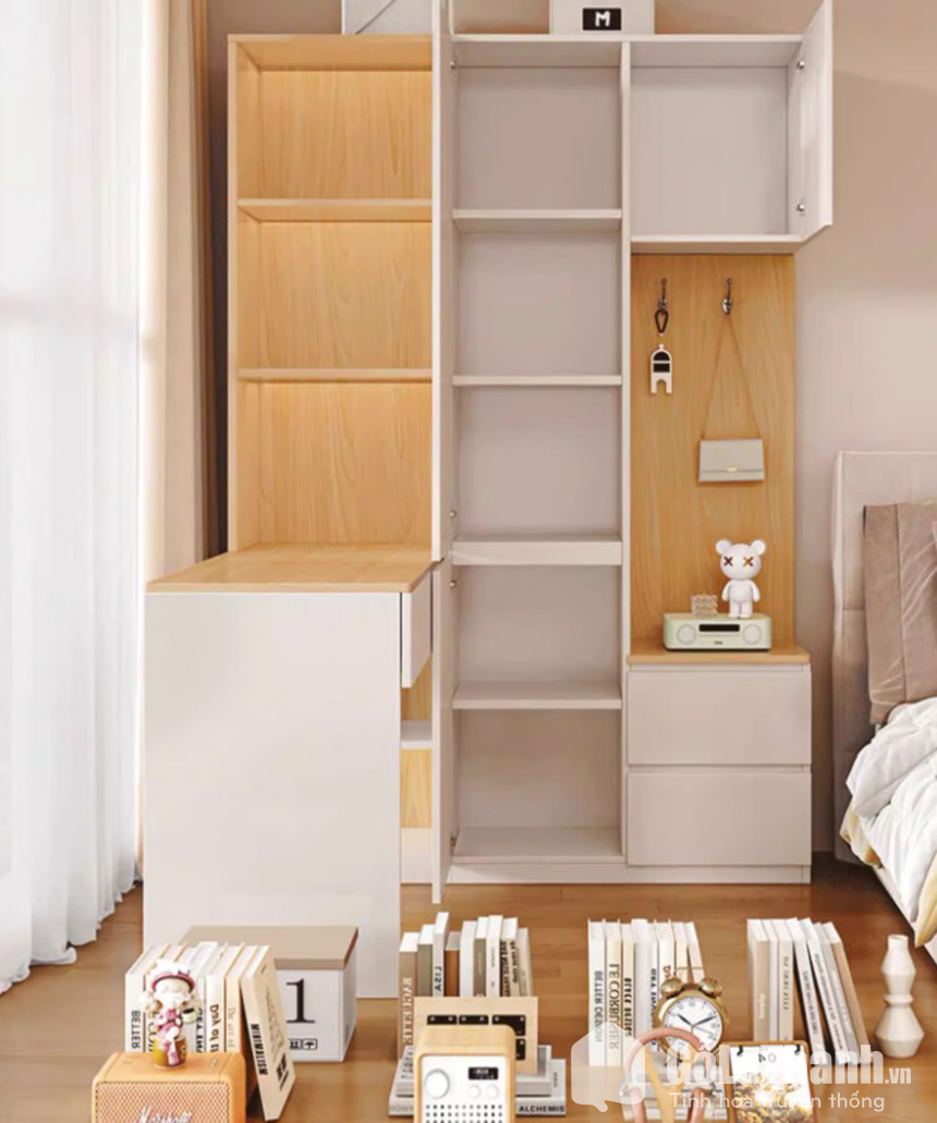 ban-hoc-ket-ho-tu-do (1) tủ để đồ kết hợp bàn học nhỏ gọn