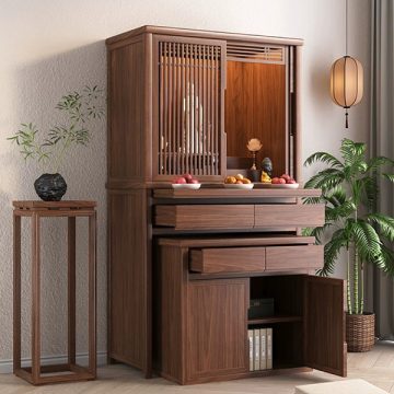 tủ thờ gỗ sồi nga có cánh