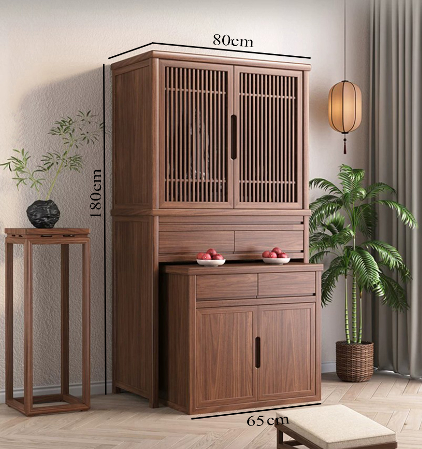 tủ thờ gỗ sồi có cánh