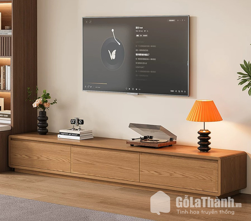kệ tivi gỗ tự nhiên sang trọng