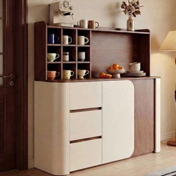 tủ bát đĩa bo cong hiện đại