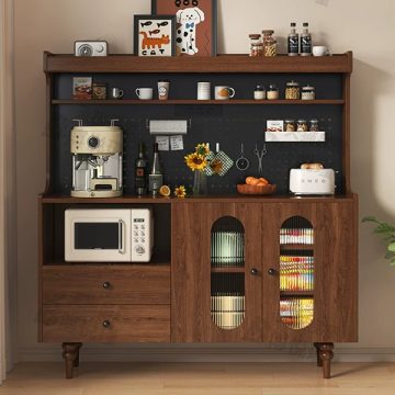 tủ bếp chân gỗ tự nhiên sang trọng