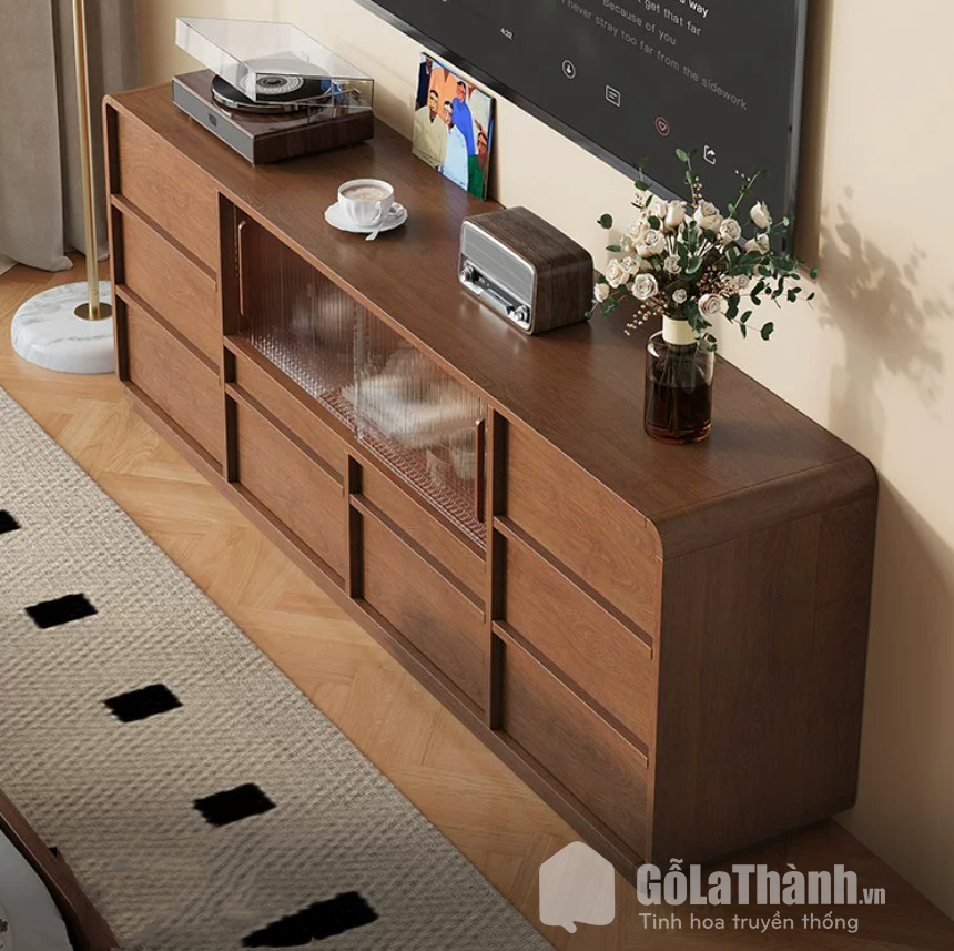 tủ tivi chất liệu gỗ hiện đại