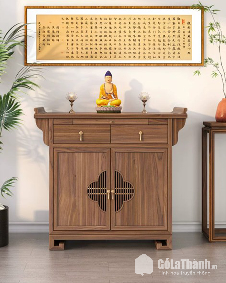bàn thờ gỗ tự nhiên đơn giản