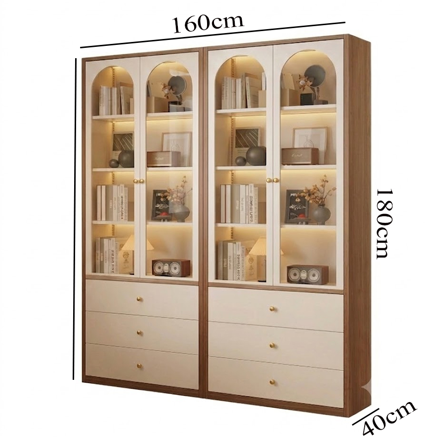 kích thước tủ sách