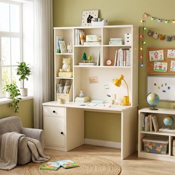 Bàn học trẻ em liền giá sách hiện đại GHT-4330