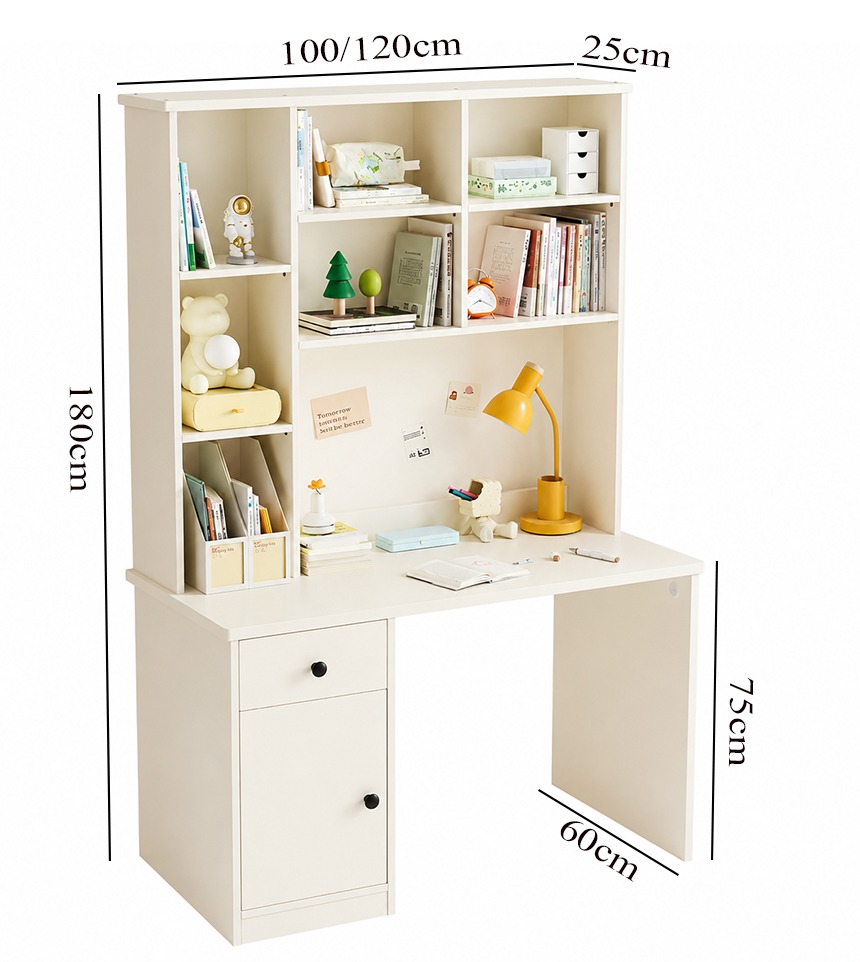 Chi tiết thiết kế Bàn học trẻ em liền giá sách hiện đại GHT-4330 Chi tiết thiết kế Bàn học trẻ em liền giá sách hiện đại GHT-4330