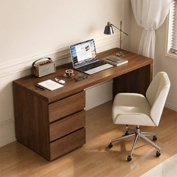 Bàn làm việc gỗ có hộc tủ 3 ngăn GHT-4333 - thu vien 7