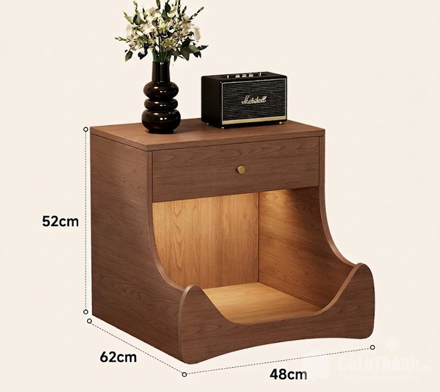 Chi tiết thiết kế Tủ đầu giường kết hợp nhà cho mèo GHT-5153