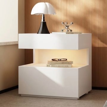 Tủ trang trí đầu giường có kệ mở hiện đại GHT-5442 - thu vien 6