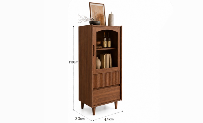 Chi tiết thiết kế Tủ trang trí gỗ tự nhiên cánh kính hiện đại GHT-5326 Chi tiết thiết kế Tủ trang trí gỗ tự nhiên cánh kính hiện đại GHT-5326
