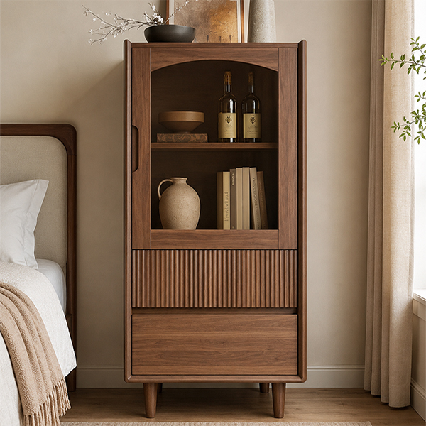 Tủ trang trí gỗ tự nhiên cánh kính hiện đại GHT-5326 - thu vien 4 Tủ trang trí gỗ tự nhiên cánh kính hiện đại GHT-5326 - thu vien 4