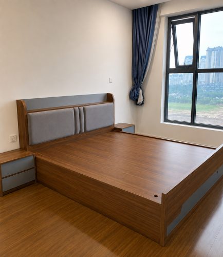 Giường ngủ gỗ công nghiệp hiện đại đẹp GHT-539 photo review