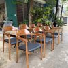 Ghế gỗ tự nhiên có tay vịn bọc đệm sang trọng GHT-G1