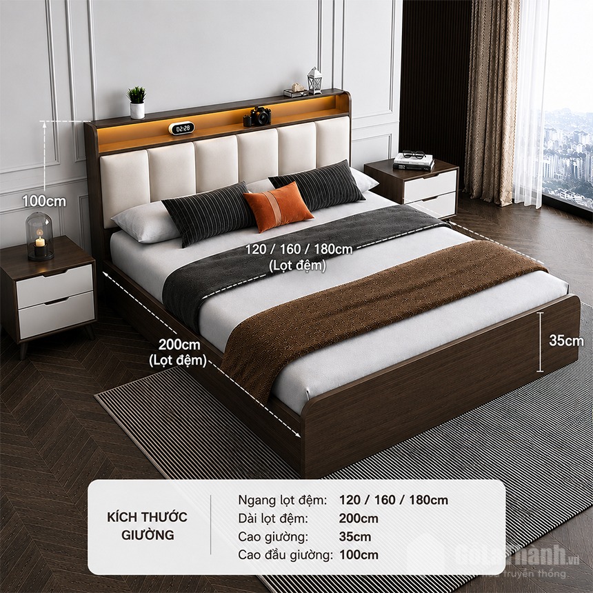Chi tiết thiết kế Giường ngủ có ngăn kéo đa năng hiện đại GHT-4337 Chi tiết thiết kế Giường ngủ có ngăn kéo đa năng hiện đại GHT-4337