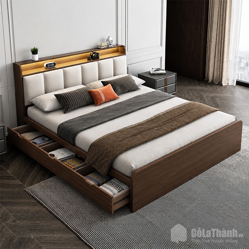 Giường ngủ có ngăn kéo tối ưu không gian Giường ngủ có ngăn kéo tối ưu không gian