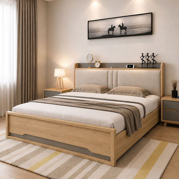giường ngủ gỗ công nghiệp hiện đại
