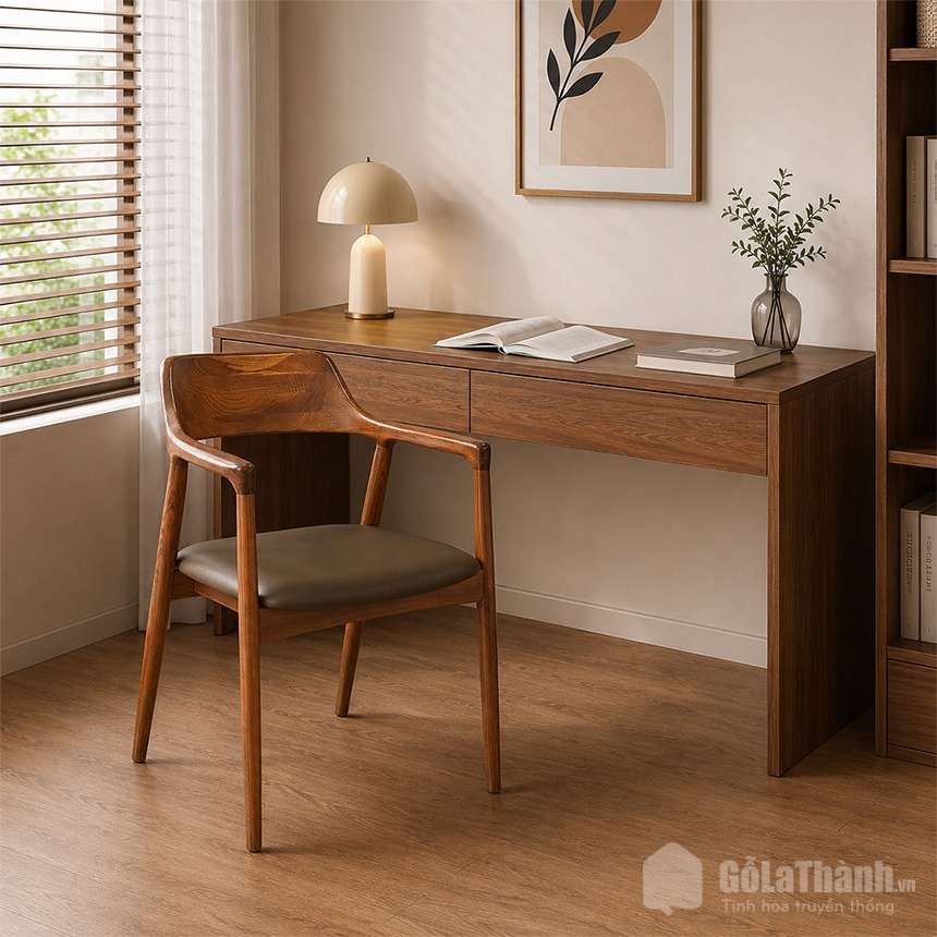 Kiểu dáng ghế gỗ tay vịn tinh tế