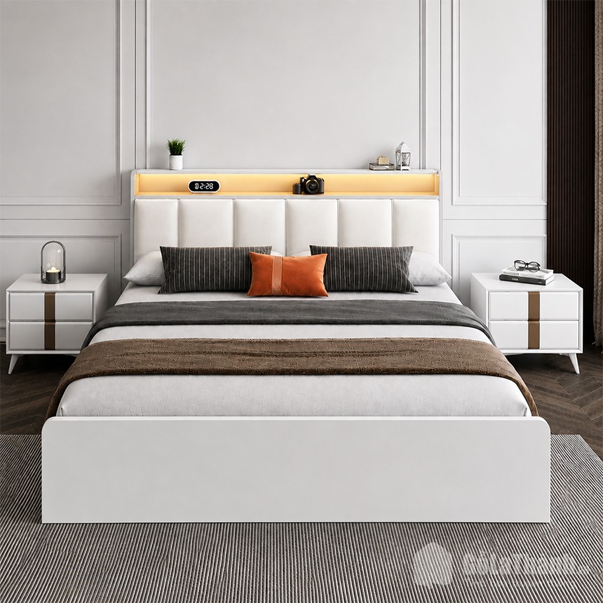 Thiết kế giường ngủ hiện đại, sang trọng Thiết kế giường ngủ hiện đại, sang trọng