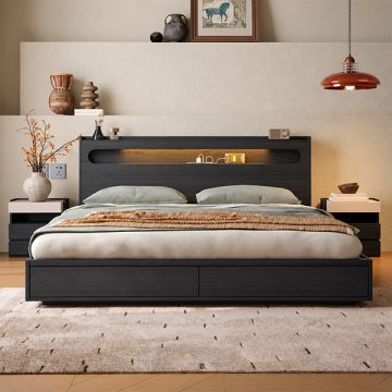 Giường gỗ công nghiệp có ngăn kéo sang trọng GHT-540