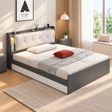 Giường ngủ hiện đại đầu giường bọc nệm GHT-541