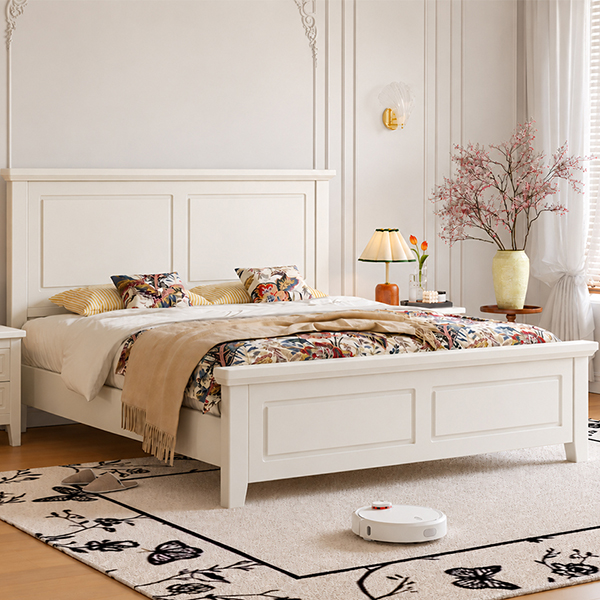 Giường tân cổ điển sang trọng gỗ tự nhiên GHT-544 Giường tân cổ điển sang trọng gỗ tự nhiên GHT-544