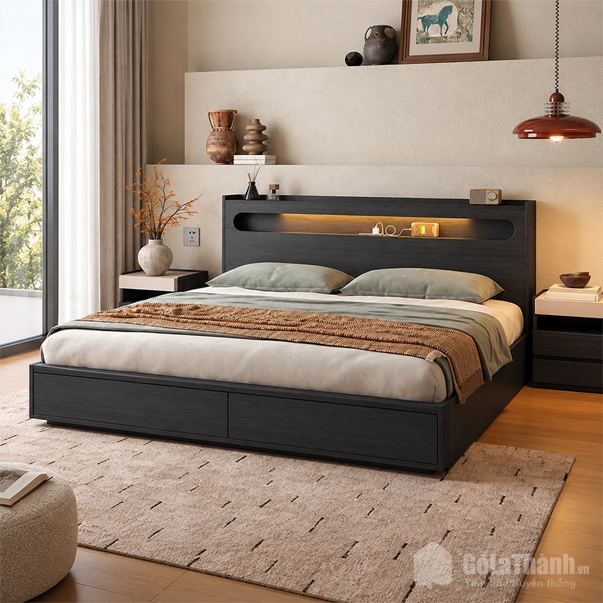 Thiết kế giường ngủ hiện đại, sang trọng Thiết kế giường ngủ hiện đại, sang trọng