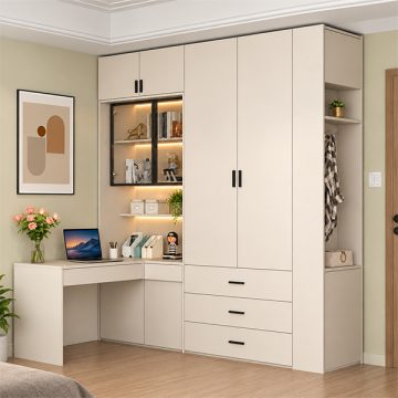 Tủ áo liền bàn học hiện đại gỗ công nghiệp GHT-5454