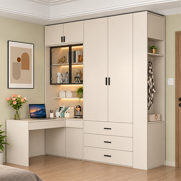Tủ áo liền bàn học hiện đại gỗ công nghiệp GHT-5454 Tủ áo liền bàn học hiện đại gỗ công nghiệp GHT-5454