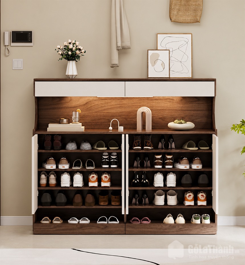 Tủ giày hiện đại phù hợp căn hộ và nhà phố Tủ giày hiện đại phù hợp căn hộ và nhà phố