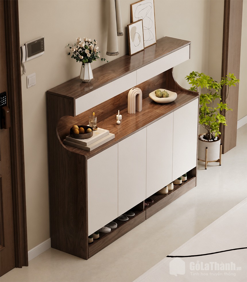 Thiết kế tủ giày hiện đại gỗ công nghiệp tinh tế Thiết kế tủ giày hiện đại gỗ công nghiệp tinh tế