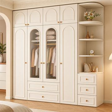 Tủ quần áo nhấn mặt cánh sang trọng GHT-5452