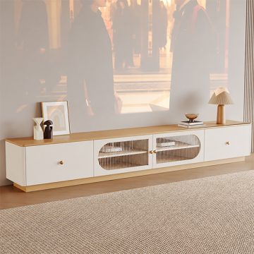 Kệ tivi bo góc điểm cánh kính siêu xinh GHT-449