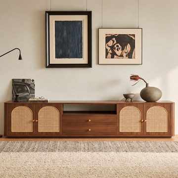 Kệ tivi cánh mây vòm thiết kế ấm áp GHT-437