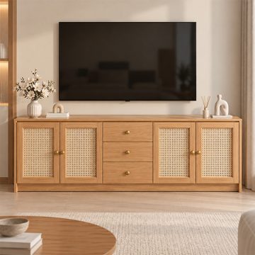 Tủ tivi cánh mây đẹp, đơn giản GHT-445