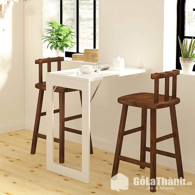 bàn nhỏ gắng tường màu trắng hình chữ nhật