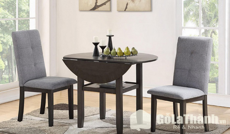 bàn ăn nhỏ gọn giá rẻ hình tròn gấp gọn một cạnh