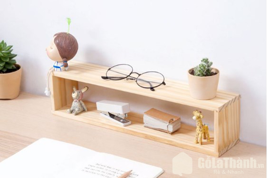 Giá để bàn bằng gỗ nhỏ gọn thiết kế xinh xắn GHT-903