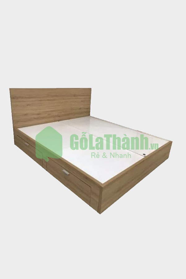 Giường ngủ MDF ván gỗ có ngăn kéo 1,6m GLT-133