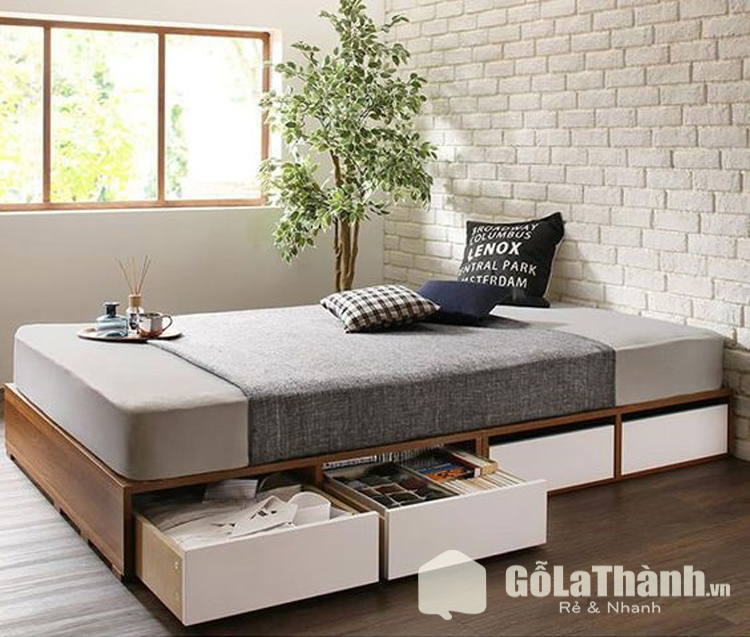 giường ngủ nhỏ gọn có ngăn kéo chứa đồ