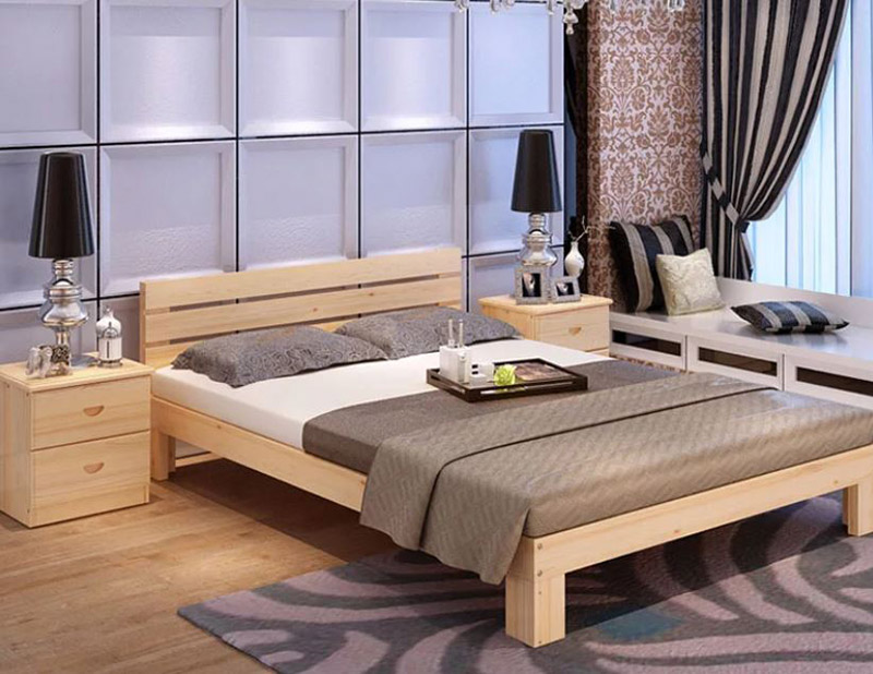 mẫu giường gỗ đẹp hiện đại